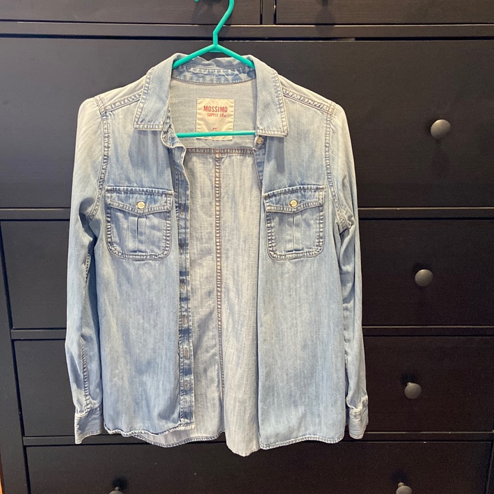 Denim Button-Up Shirt
